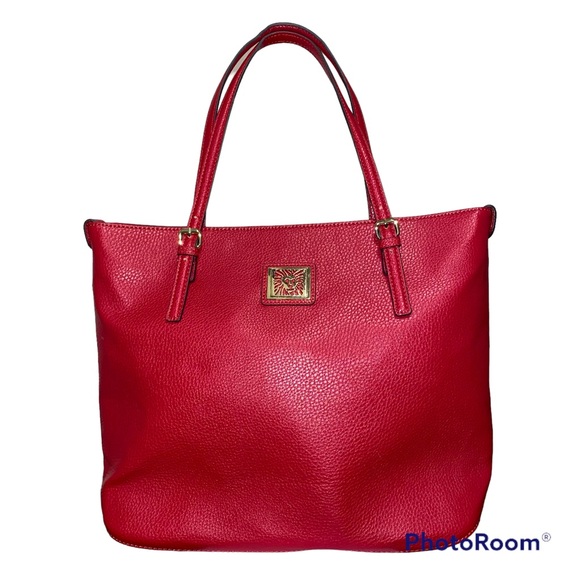 Anne Klein Handbags - Anne Klein Purse Beautiful True Red Vegan Sustainable Leather ❤️ Tote Bag